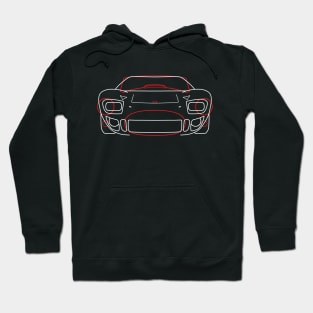 Cobra GT40 British American classic cars outline mashup Hoodie